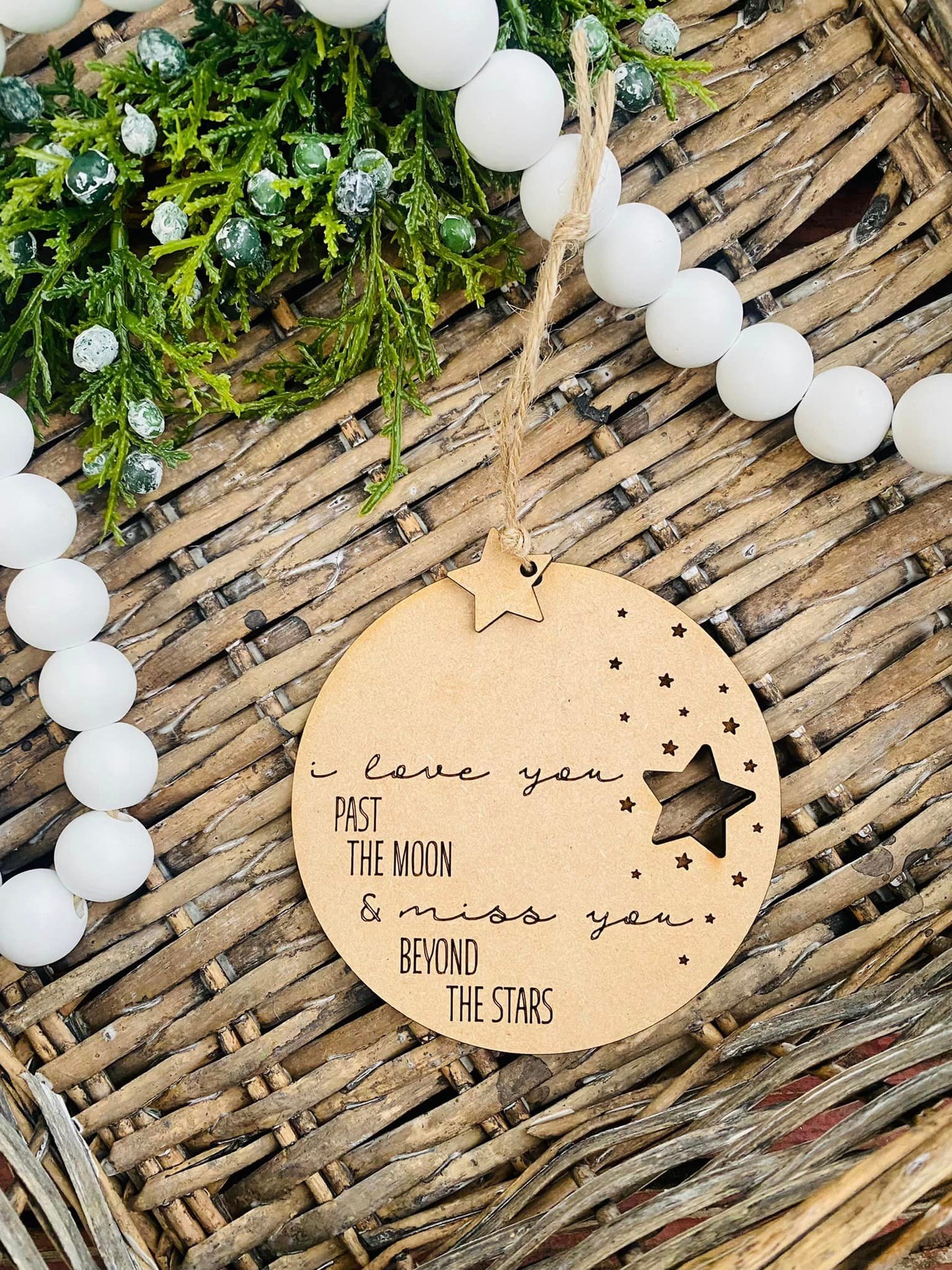 Love you past the moon and stars Ornament