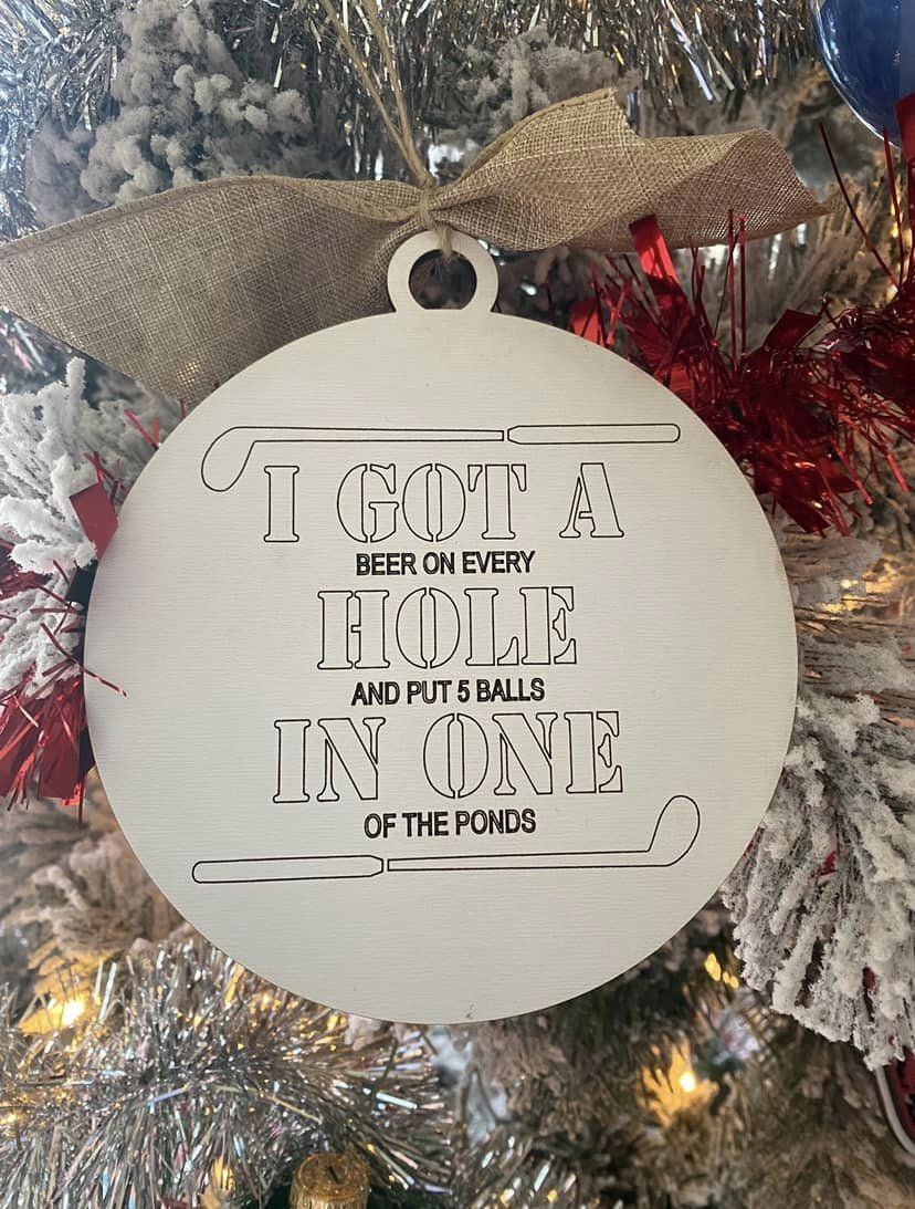 Hole in one golf Ornament