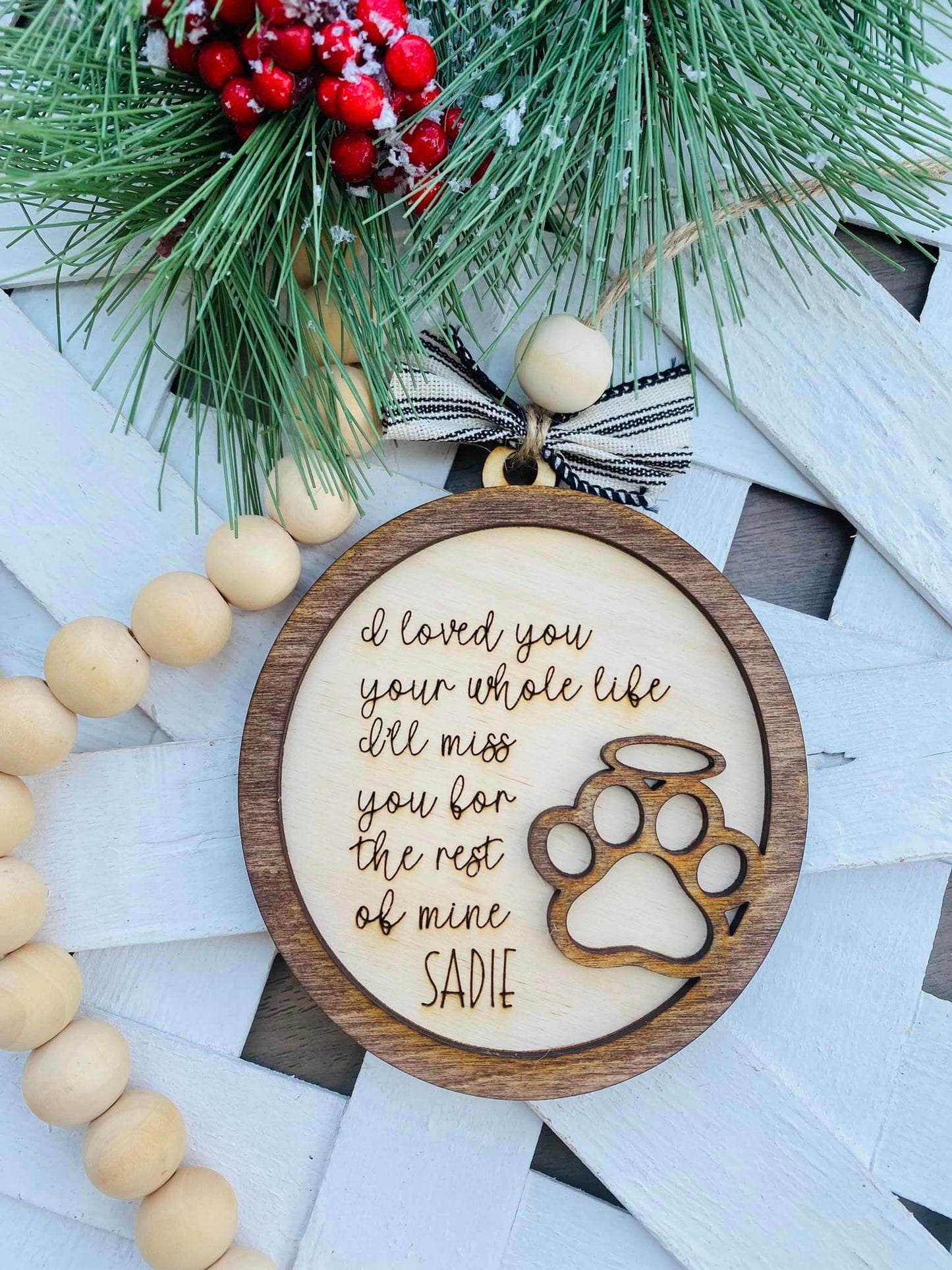Memorial Paw Print ornament