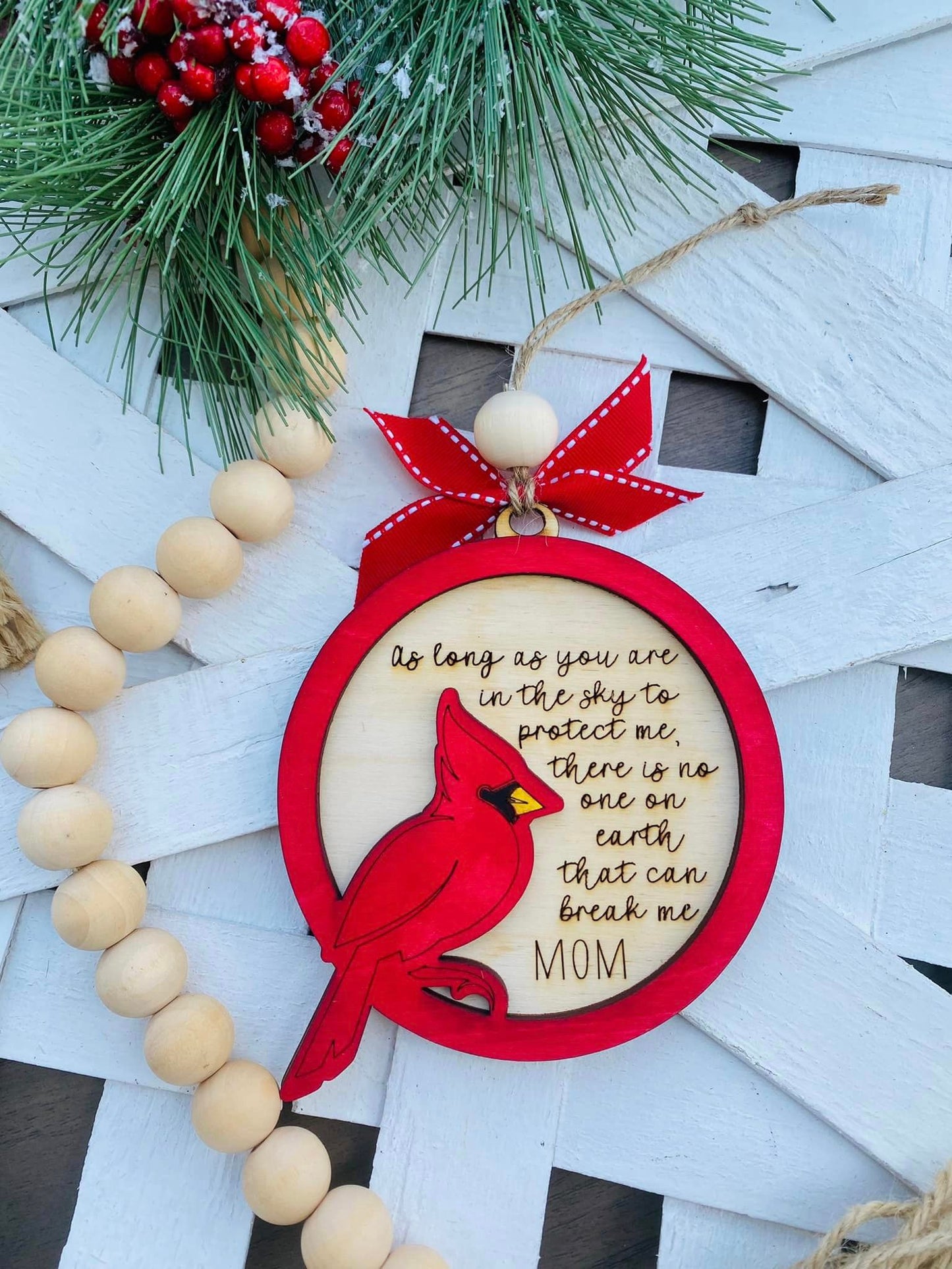 Memorial Cardnial ornament