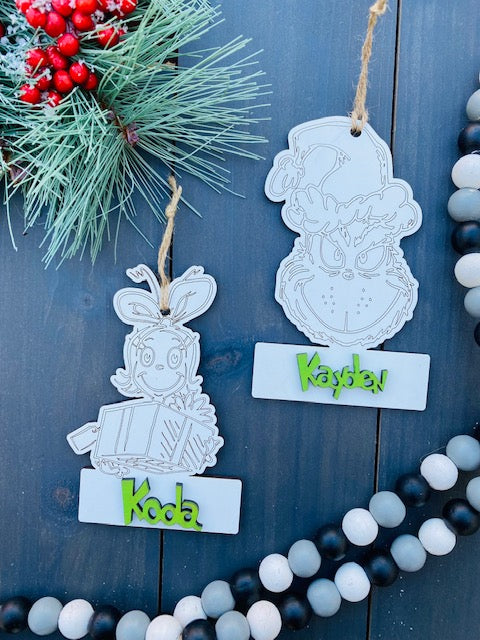 Mean Green and Cindy Lou ornament