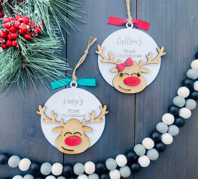 First Christmas Reindeer ornament
