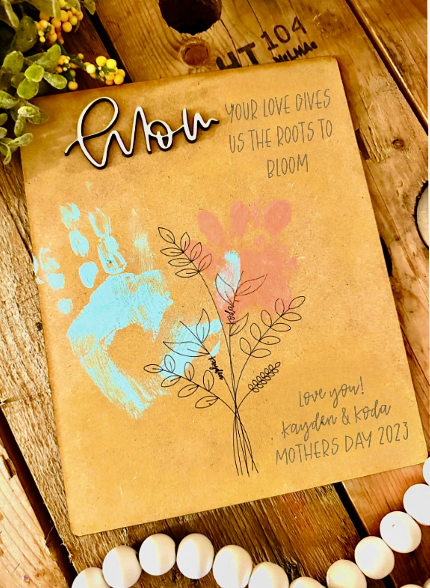 Mother’s Day handprint sign