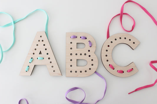 🔠 Alphabet Lacing Boards