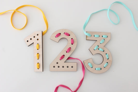 Number Lacing Boards